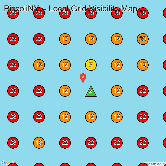 PiccoliNY GeoGrid visibility map for Baby Clothing Store in None